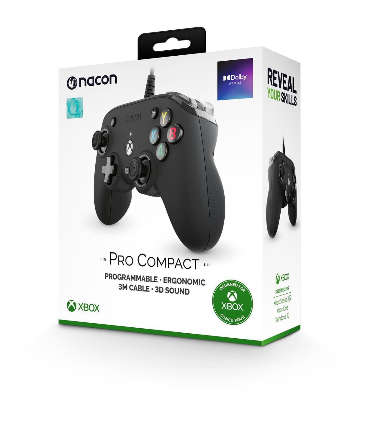 clima Oeste corazón Mando Pro Compact Negro Nacon Xbox Series/Xone/Pc