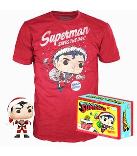 set-figura-pop-tee-dc-comics-superman-exclusive-flocked