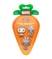Blister 3 Figuras Carrot Pocket Pop Marvel Guardianes De La